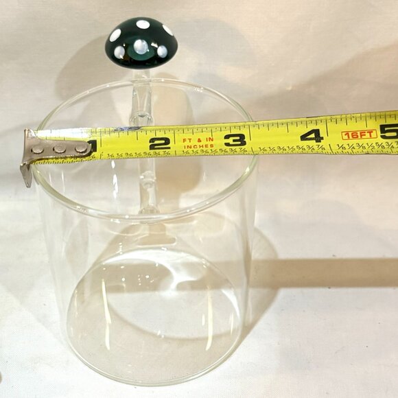 Core Home Magical Woodland Green Mushroom 13 oz Durable Glass Coffee Tea Mug - Picture 4 of 5